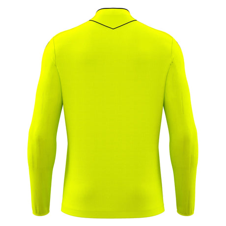 Macron Mendez long-sleeve referee shirt in yellow, back view
