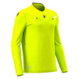 Macron Mendez long-sleeve referee shirt in yellow, front view