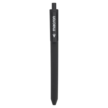 Macron black pen with white Macron logo