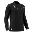 Macron Ponnet long-sleeve referee shirt in black, front view