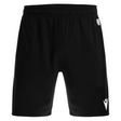 Macron black referee match shorts, front view