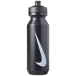 Nike black water bottle with large white Nike swoosh