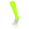 Macron fluorescent yellow referee sock with white cushioned foot