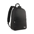 Puma black backpack with white Puma logo, front view