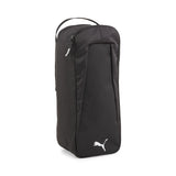 Puma black boot bag with white Puma logo, front view