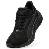 Puma Electrify NITRO 4 women's all-black referee running shoe, angled top view