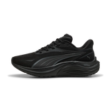 Puma Electrify NITRO 4 women's all-black referee running shoe, side view