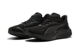 Pair of Puma Electrify NITRO 4 women's all-black referee running shoes