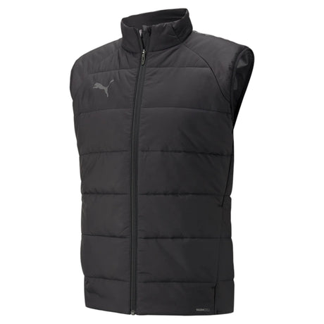 Puma black padded referee gilet, front view