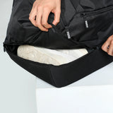 Puma hard case referee bag, close-up of the padded base compartment