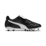 Puma King Top black leather football boot, side view