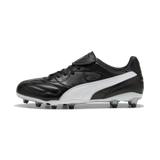 Puma Liga black leather football boot, side view