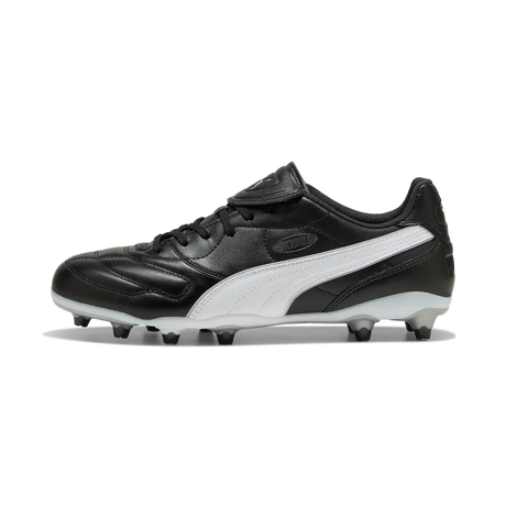Puma Liga black leather football boot, side view