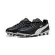 Pair of Puma Liga black leather football boots with white Puma stripe