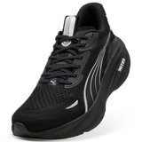 Puma Magnify NITRO 3 black referee running shoe, angled top view