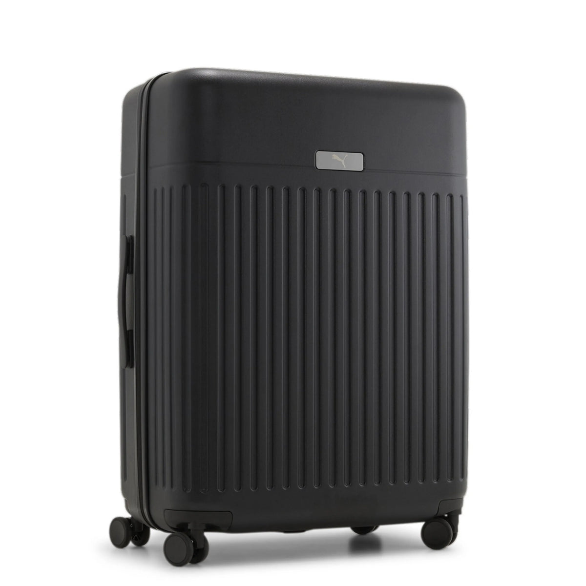 Puma black hard-shell referee trolley case, front view