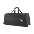 Puma black wheeled roller bag with white Puma logo