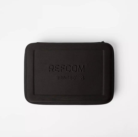 Spintso Refcom II black zipped hard carry case, closed