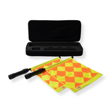 Touchline PowerFlags XL Continental-style 2-set: two chequered flags, receivers and carry case