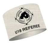 White U18 Referee armband with a County FA crest