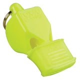 Fox 40 Classic CMG referee whistle in neon yellow with cushioned mouth grip