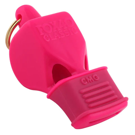 Fox 40 Classic CMG referee whistle in pink with cushioned mouth grip