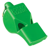 Fox 40 Classic referee whistle in neon green